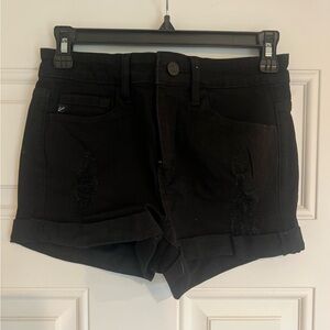 Lightly Distressed Black Jean Shorts 
Women’s 
Size: 3/25
Lightly Worn